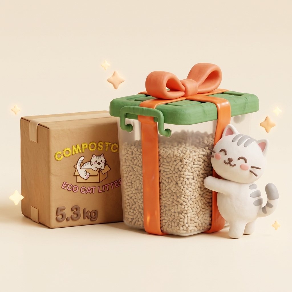 Kit Promocional Compostcat con caja plástica de regalo